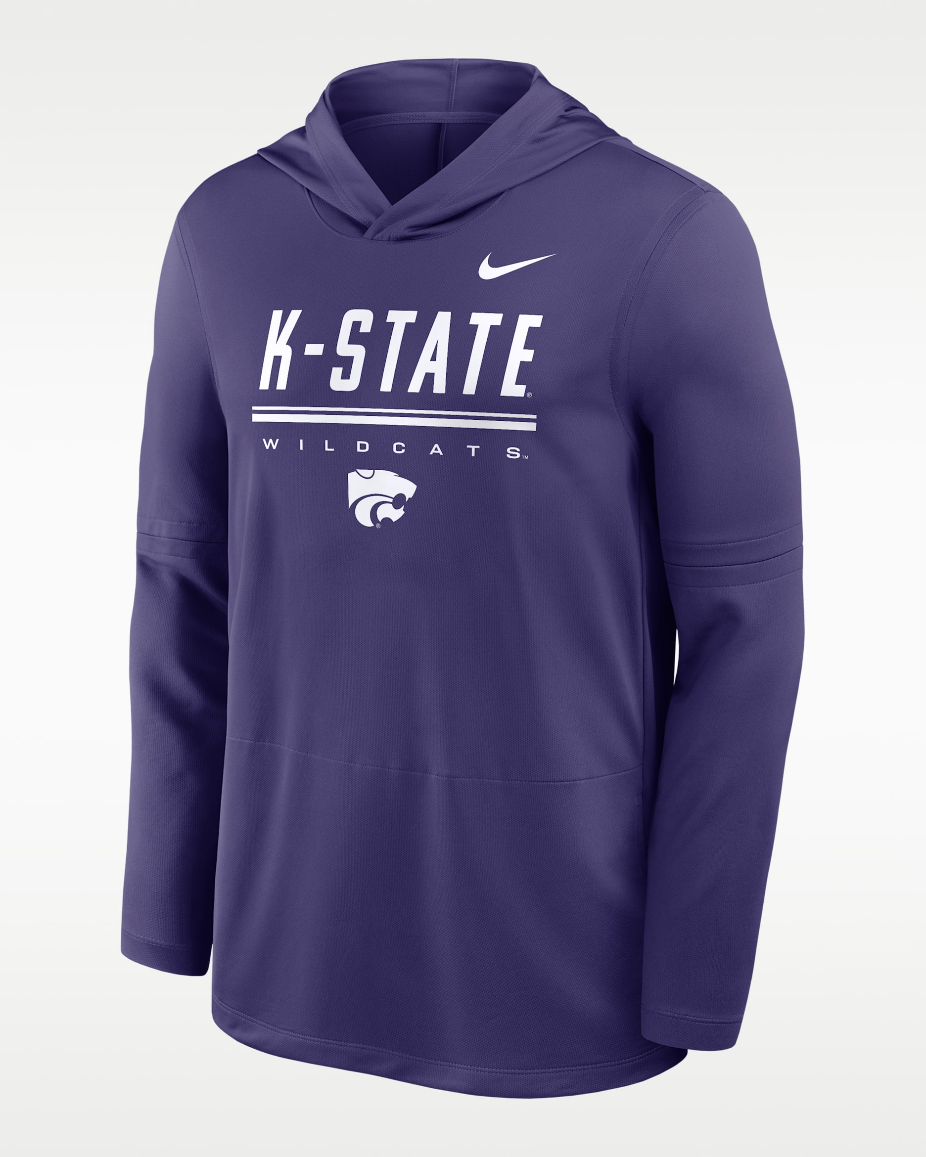 トップス 5351 BLACK STUDS LONG SL V-N 3 Kansas State Sideline Men's Nike Dri-FIT College Long-Sleeve